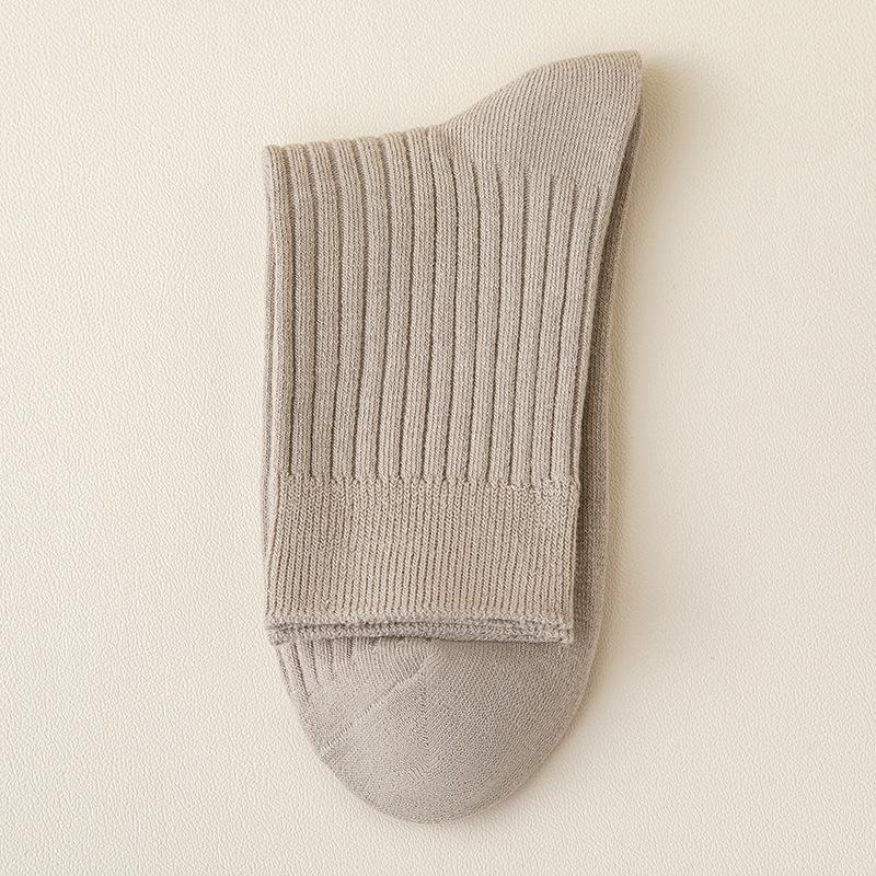 Socks Men'S Pure Cotton Medium Tube Socks Sports Sweat-Absorbing Deodorant Boneless Cotton Business Casual Men'S Socks