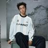 Li Ning Sports Lifestyle Series Antibacterial Loose Fit Crew Neck Couple Sweatshirt Unisex Sweatshirt AWDVH87-1