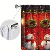 Set Of 2 Christmas Snowman Printed Curtain Home Decor Window Treatment Bedroom Office Kitchen With Rod Pocket Polyester Perfect For