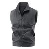 Men's Lightweight Softshell Vest with Zipper Pockets Windproof Sleeveless Jacket for Hiking Golf Outdoor Outwear Windbreaker