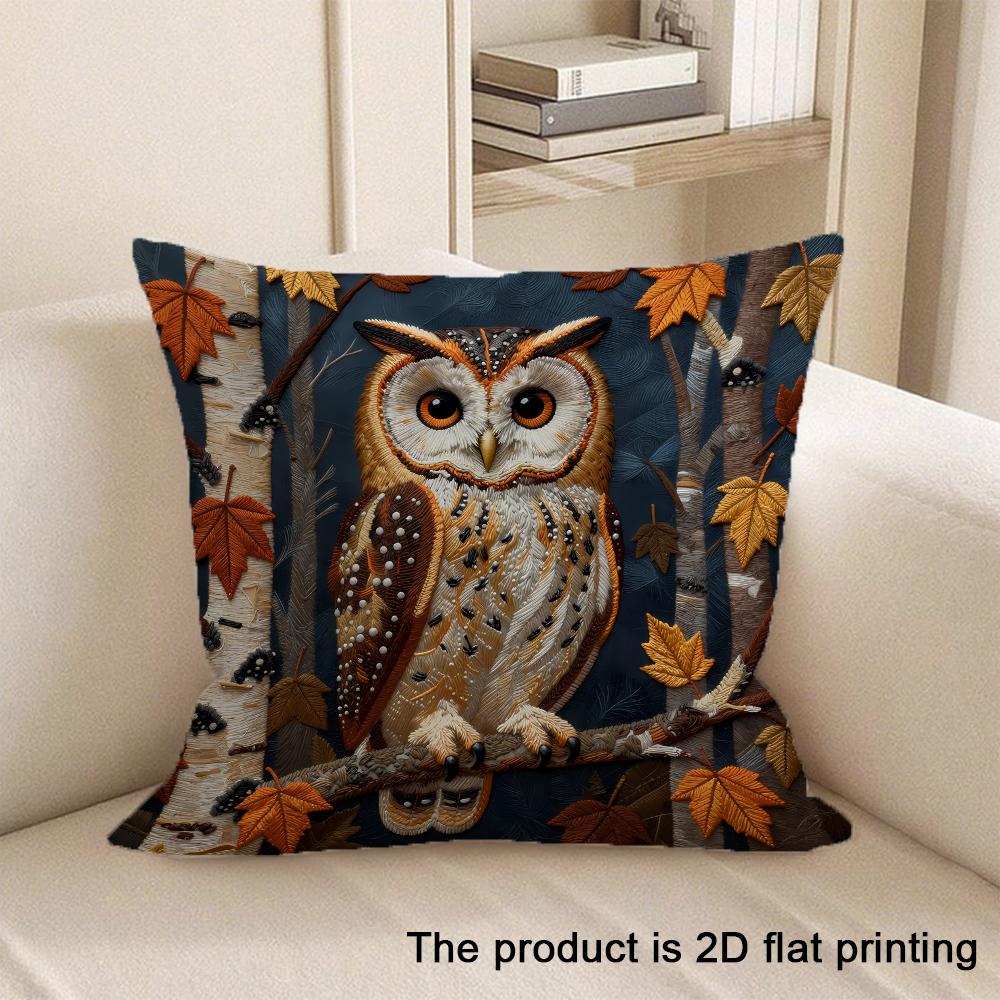 1Pc Adorable 2D Flat Printed Animal Themed Pillow Covers Sofa Cushion Cover Home Bedroom Room Decoration