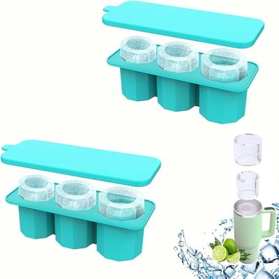 3 Hollow Cylinder Ice Molds Ice Cube Tray for Stanley Cup 20-40oz