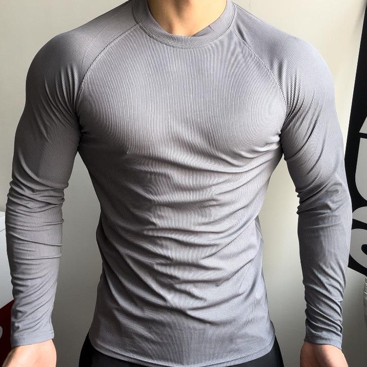 Men's Trendy Long Sleeve High Elastic Quick-Dry Fitness Top