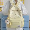 Schoolbag Korean schoolbag Junior high school girls ins fresh casual high value backpack High school students large capacity lightweight backpack