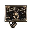 Rectangular Wood Witchcraft Altar Butterfly Compass Plate Dowsing Game Divination Board Carven Wooden Metaphysical Message