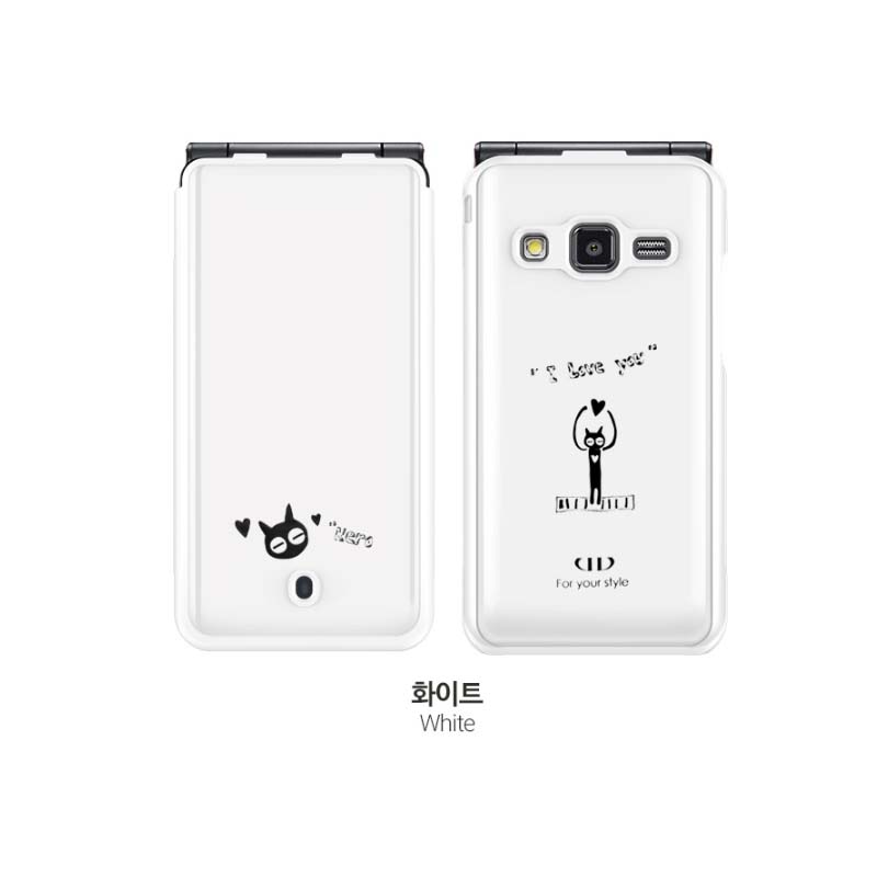 Чехол-крышка Samsung Galaxy Folder2 Цветной Жесткий для SM-G160/G160N УФ-покрытие WHITE