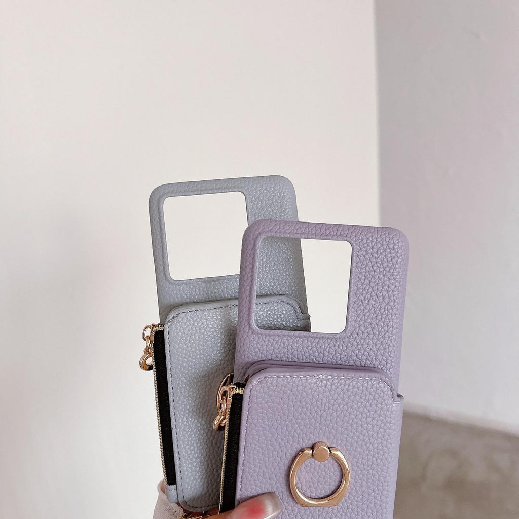 Redmi Note 12S 4G Crossbody Phone Case with Zipper Lanyard for Xiaomi 13T