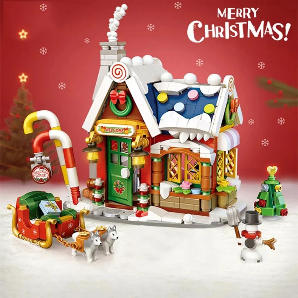 Creative cute flowers for children construction decoration Homemade model DIY building blocks toy assembly toy Christmas gift