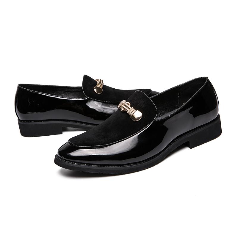 

Мода Весна Новые Мужские Модные Лоферы Качество Металлическая Отделка Слипоны Большой Размер Лоферы Мужские Мокасины Предметы Роскоши Вечеринка Платье Мужская Обувь 38 чёрный
