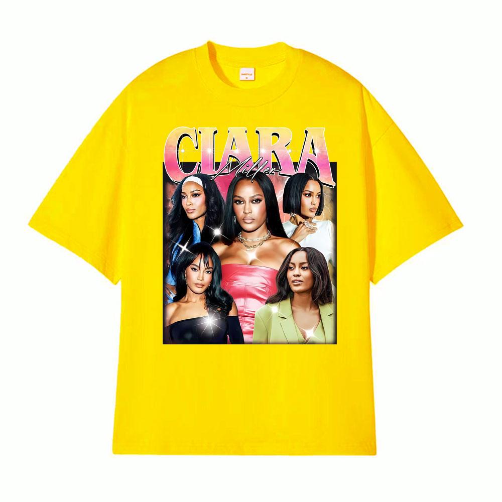 Ciara Miller Vintage 90s Graphic T Shirts for Unisex Women Summer Gothic Streetwear Tshirts High Quality Oversized Comfort T Shirt