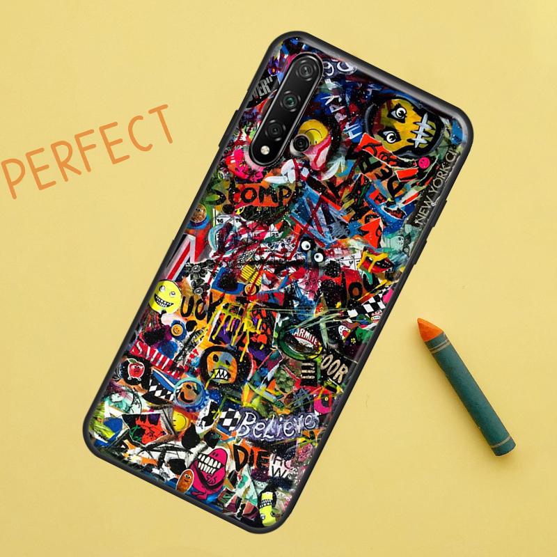 

Graffiti For Huawei Nova 10 9 SE 11 Pro 12i 11i 8i Y60 Y70 Y90 Y61 Y91 Y72 Y73 P20 P40 P30 Lite Case Nova 10 SE