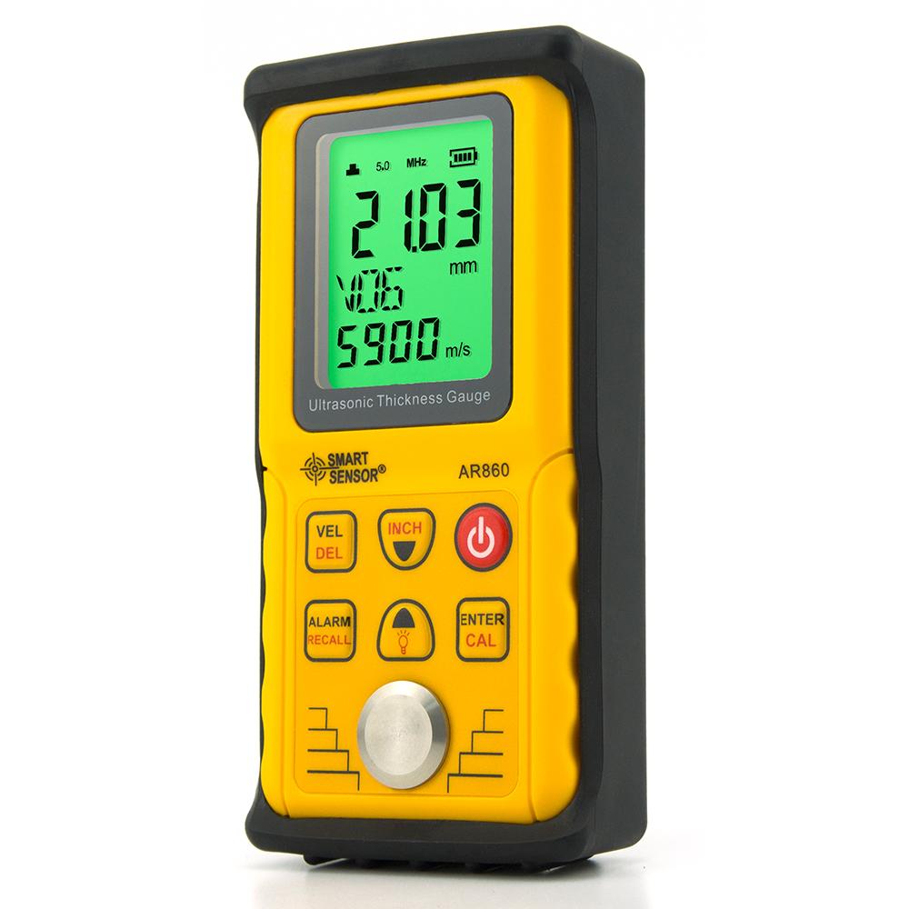 AR860 Digital Ultrasonic Thickness Gauge Metal Thickness Gauge Measuring Range 1-300Mm High Accuracy 1.00 to 300.0mm(steel)