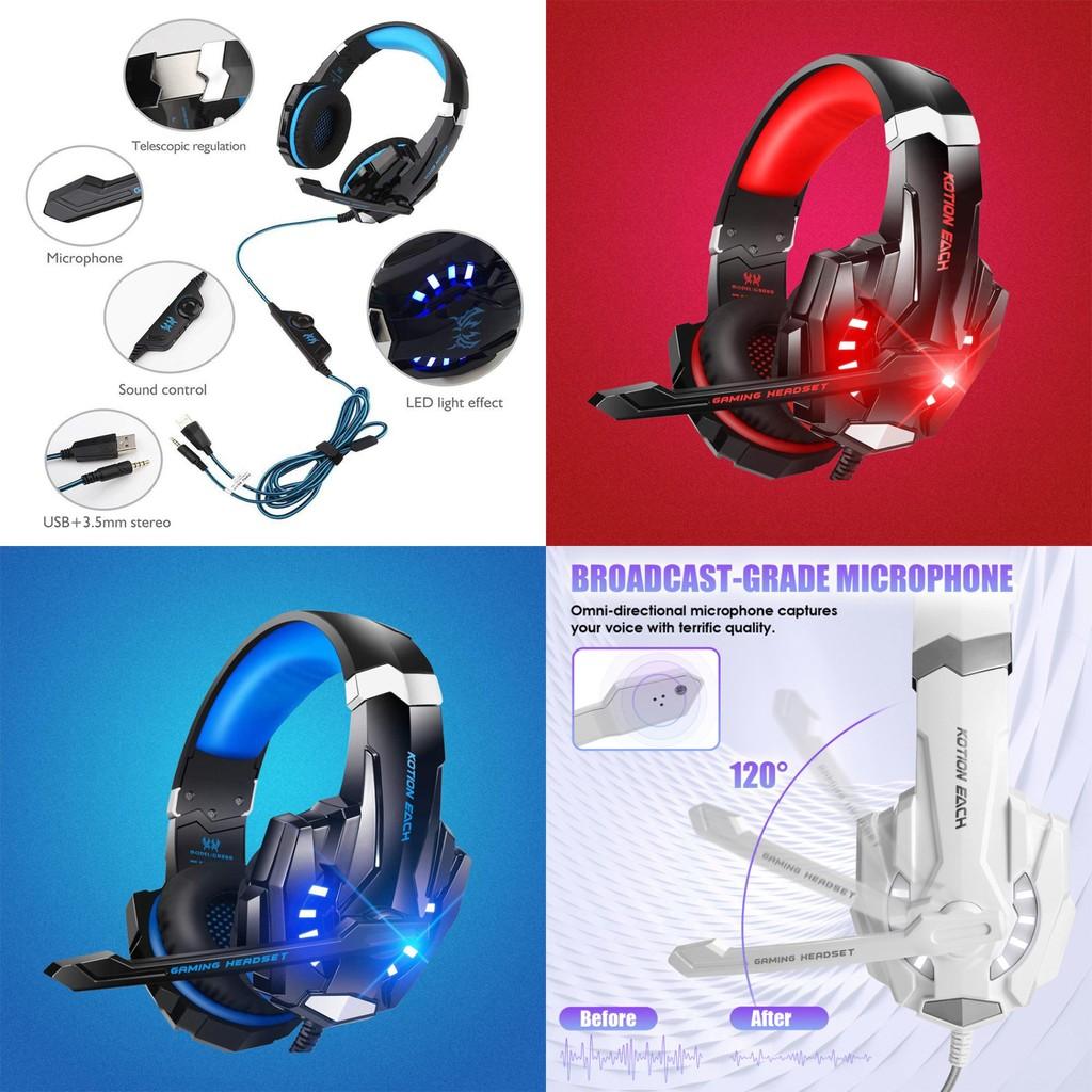 Kotion Each G9000 Cuffie da Gioco Microfono ad Alte Prestazioni con Cancellazione del Rumore Vestibilità Comoda Per Lunghe Sessioni di Gioco