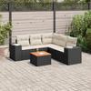 VidaXL Garden Lounge Set 6 Pcs with Cushions Black Braided Resin 3257771
