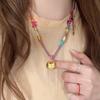[Color Rope Lock Wish] Dopamine Gold Futuo Color Hand-woven Necklace Retro Ethnic Style Exquisite Necklace