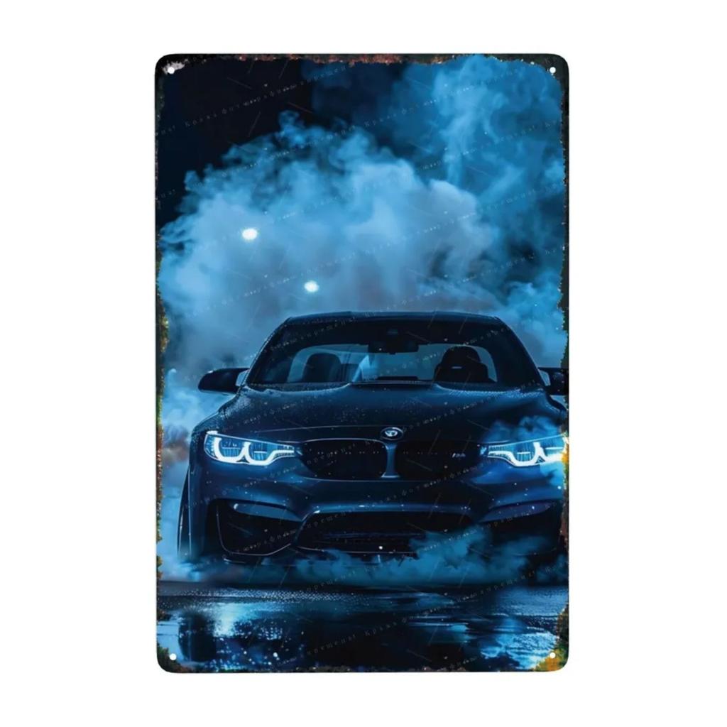 Metal Interior Sports Car Nameplate 20x30cm