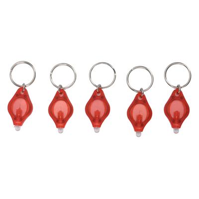 5 PCS Mini Lampe de Poche LED Porte-Clés Portable Lampe de Poche Porte-Clés pour Détection de Bijoux Lumière Rouge