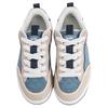 Coach C023 Sneaker Fabric Cow Split Leather Round Toe Lace-Up Low-Top Skate Shoes Women sneaker Gray Blue CAX35-XUK