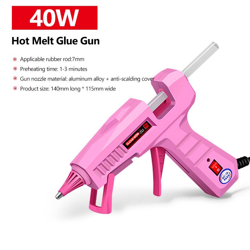 

20 Вт/60 Вт/100 Вт Пистолет для горячего клея и 7 мм клеевой стержень Мини-пистолет Термоэлектрический Температурный Инструмент для ремонта DIY Бесплатный Стержень горячего клея