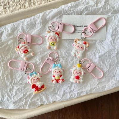 Cute Sheep Keychain For Women Bag Pendant Girls Cartoon Keychains Kawaii Backpack Decor Christmas 2027 New Year Gifts