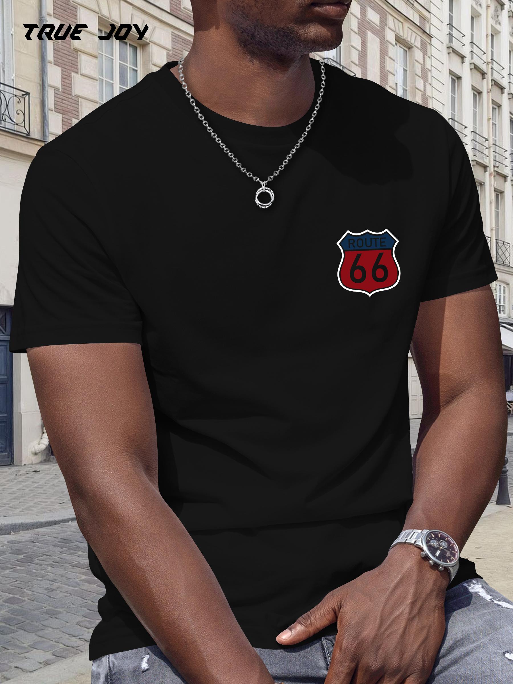 Route 66 T-shirt - Vintage-Inspired Print S