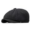 Retro Classic Herringbon Beret Hat for Men Beckham British Newsboy Cap Octagonal Hats Flat Caps Painters Hats