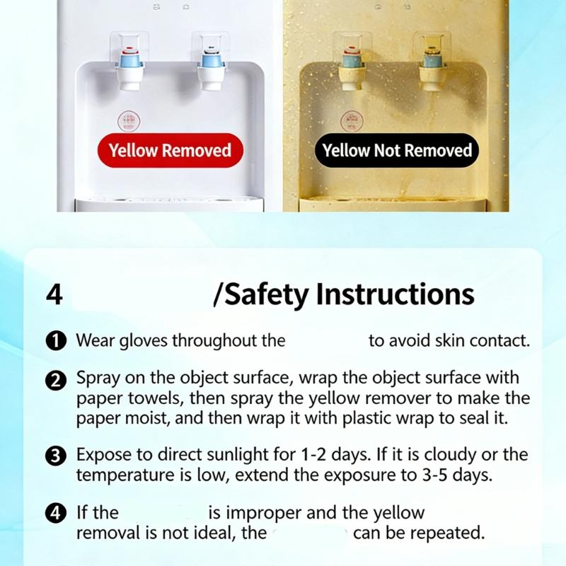 High Performances Plastic Bleaching Solution 3.4floz To Eliminate Discoloration And Restores Original Shinings Home Use