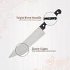 High-Carbon Stainless Steel Kitchen Knife Set | Triple Rivet Handle | Set of 3 (Silver)