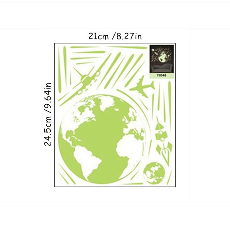 Lichtgevende Meteoorbuien Vinyl Muurstickers Gloeien in het Donker Sterrenhemel Voor Huis Kinderkamer Woonkamer Raamglas Decoraties (as the picture,3PCS)