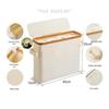 Panier de rangement pour mouchoirs en tissu de bambou pour salle de bain