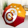 Galatasaray, Logo Automatisches Öffnen und Schließen, 8 Rippen Struktur Tragbarer Regenschirm, Geeignet für Männer und Frauen bei allen Wetterbedingungen Perfektes Geschenk