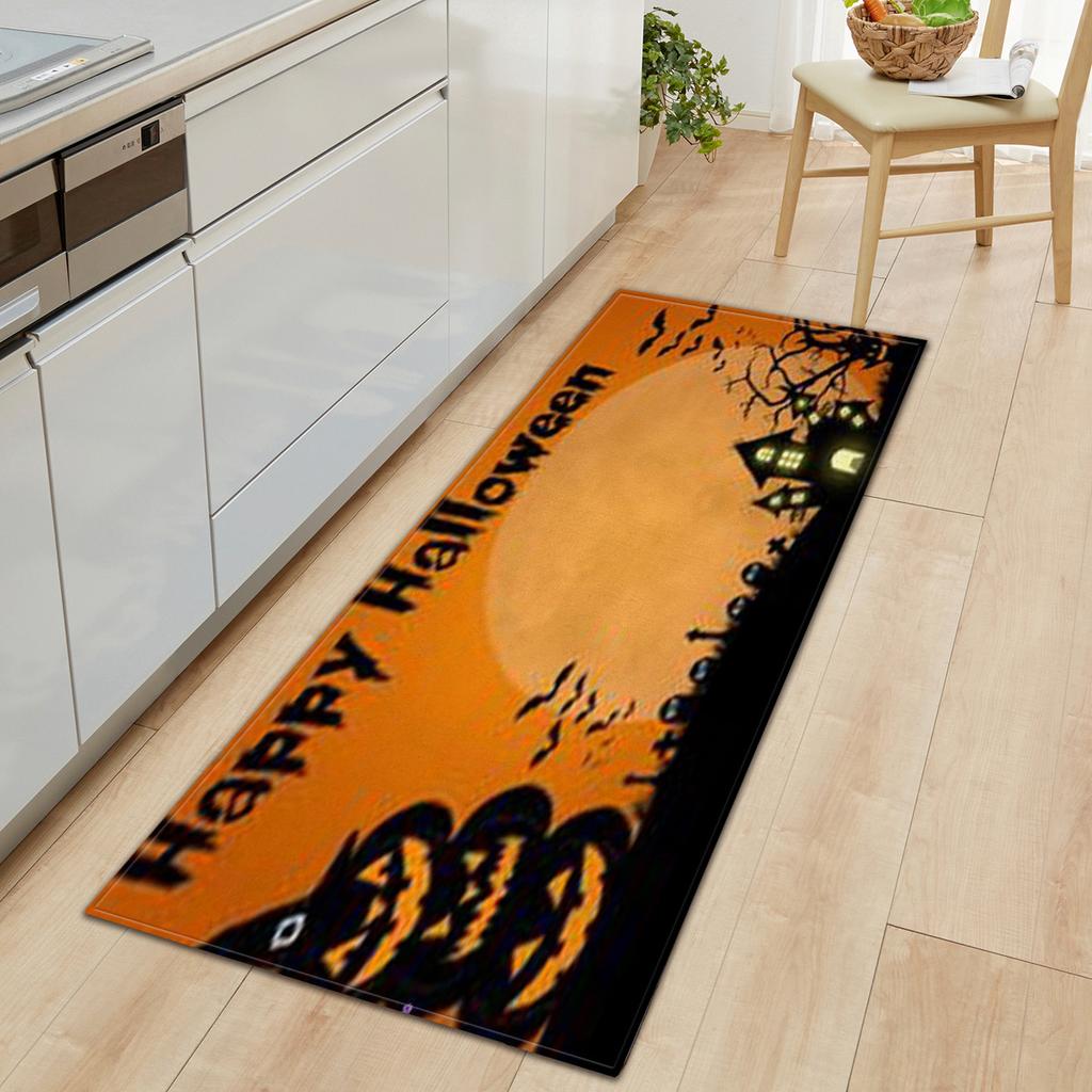 Faceless Doll Halloween Door Mat Kitchen Absorbent Strip Bedroom Non-Slip Floor Mat Living Room Carpet