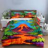 Volcano with Tropical Plants. Bedding Sets Duvet Cover Sets Duvet Covers Pillowcases(1 * Duvet Cover 2 * Pillowcases Without Duvet Insert)