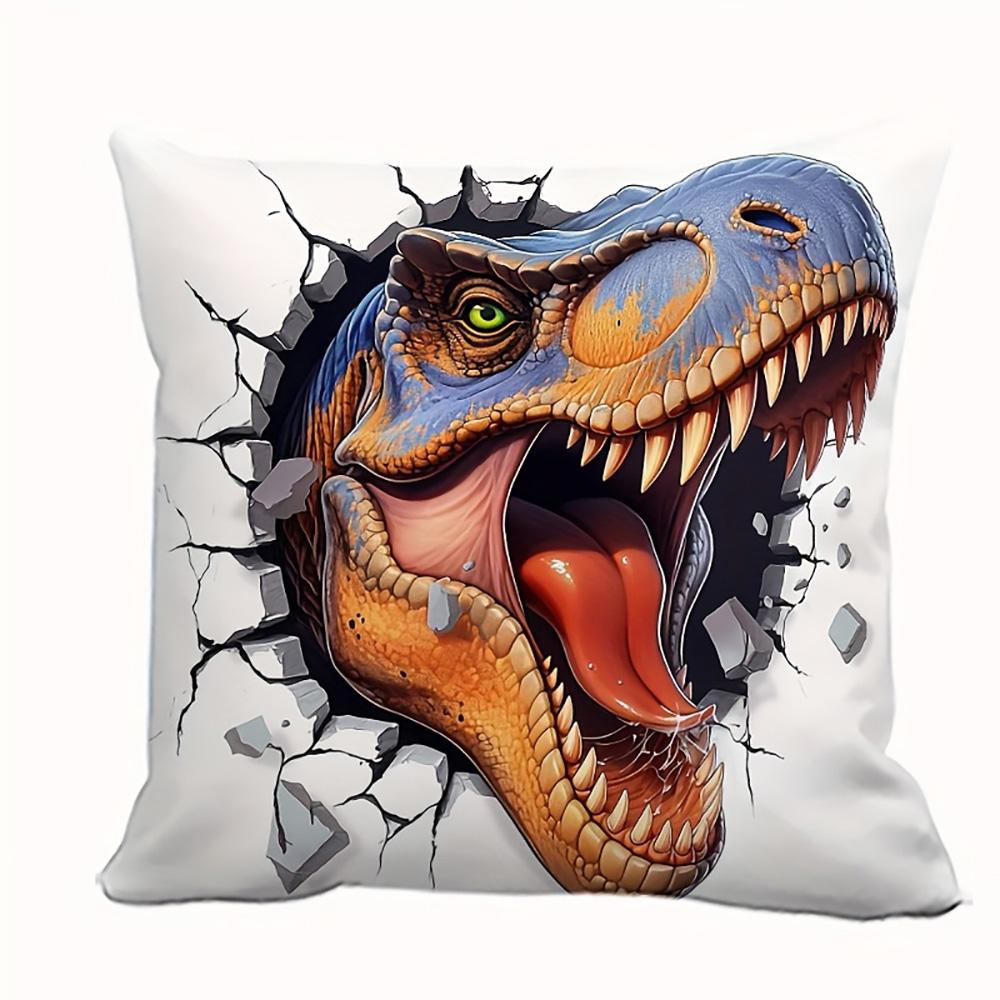 1/4pcs Dinosaur-Printed Pillowcases for Vivid Bedroom Decor Sofa cushion cover home bedroom room decoration