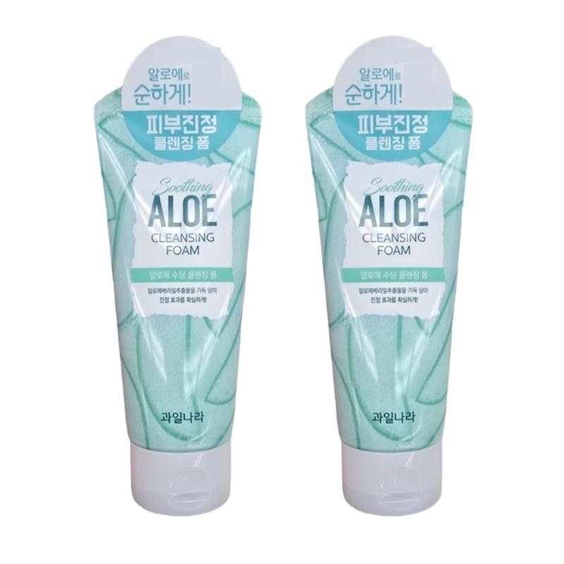 KWAILNARA Vital Aloe Soothing Cleansing Foam 130g – Aloe-Based Facial Cleanser, Soft Foam, Refreshing & Comfortable Daily Face Wash