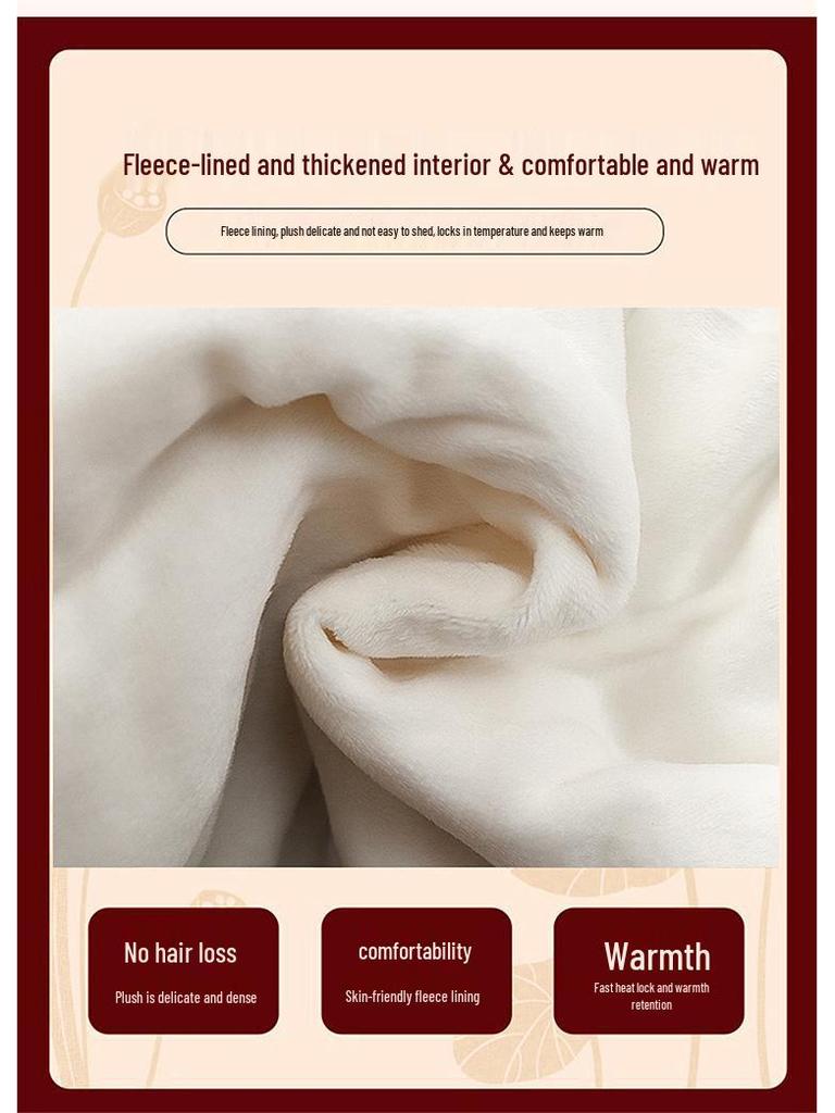 Jupe Hanfu Qipao Festive d'Hiver pour Filles - Style Chinois Épais pour le Nouvel An Combinaison Tang Vêtement Formel