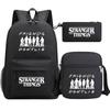 Stranger Things Star Printing Teen Student School Bag Three-Piece Men'S And Women'S Backpack
