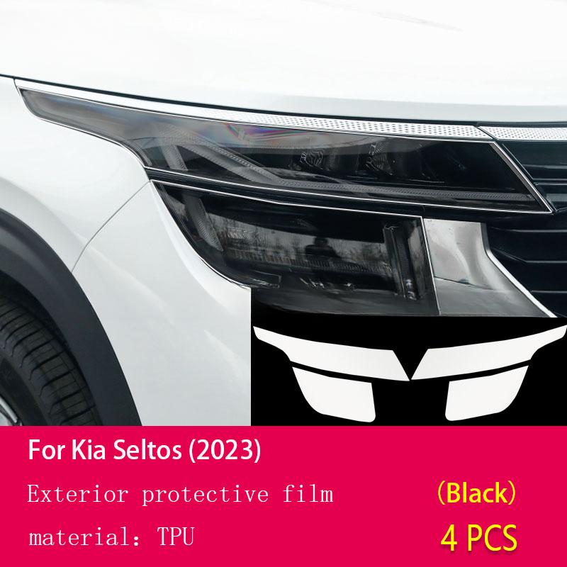 For Kia Seltos  Car Exterior Film TPU PPF Headlamps Protective film Anti scratch Repair membrane Smoked headlight sticker