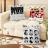 Monsta X KPOP Group Cushion Cover Silky Short Plush Home Sofa Cushion Cover - Invisible Zipper Home Decoration