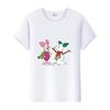 Kawaii Cartoon Pooh Bear Piglet Clothes Girl Top Womam T-shirts Loose Blouse White Tee Short Sleeve Streetwear 90S Shirts Unisex