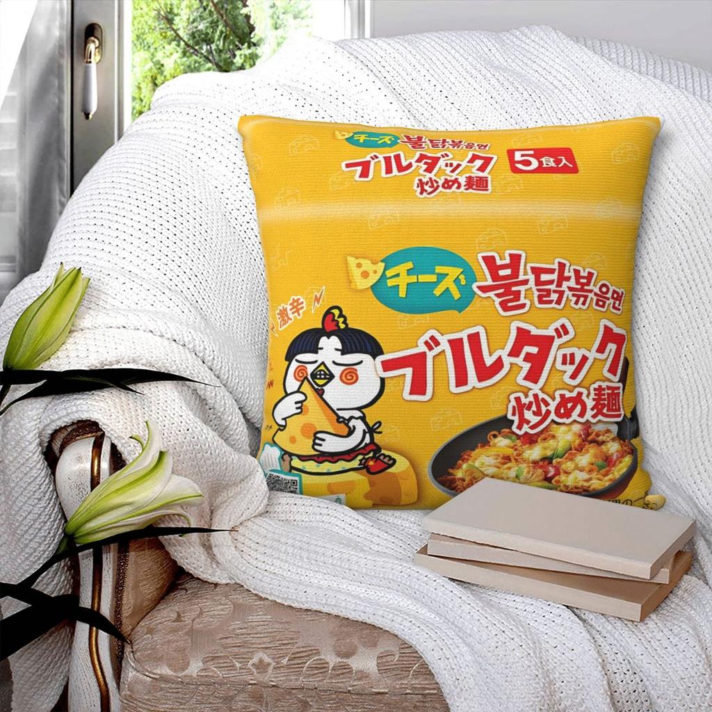 Huse de pernă cu Noodles Picante de Pui Aroma Pui Fierbinte Buldak Ramen Huse de Pernă Moderne Huse Pătrate pentru Pernă Huse de Pernă