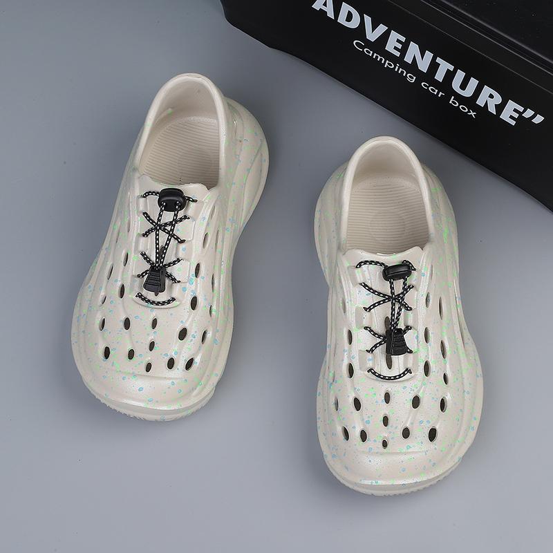 

Мода 2025 Новые мужские тапочки Летние EVA Мягкие пляжные туфли Уличные Противоскользящие Светящиеся в темноте Модные дизайнерские Персонализированные Полые туфликро-c 40 бежевый