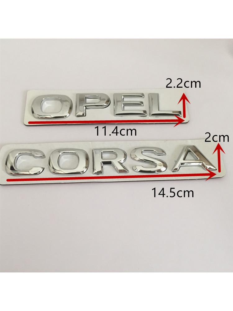 1 szt. 3D ABS wysoka jakość dla samochodu OPEL CORSA Listowe godło Tylny bagażnik Naklejki plakietka naklejka Naklejka stylingowe akcesoria samochodowe