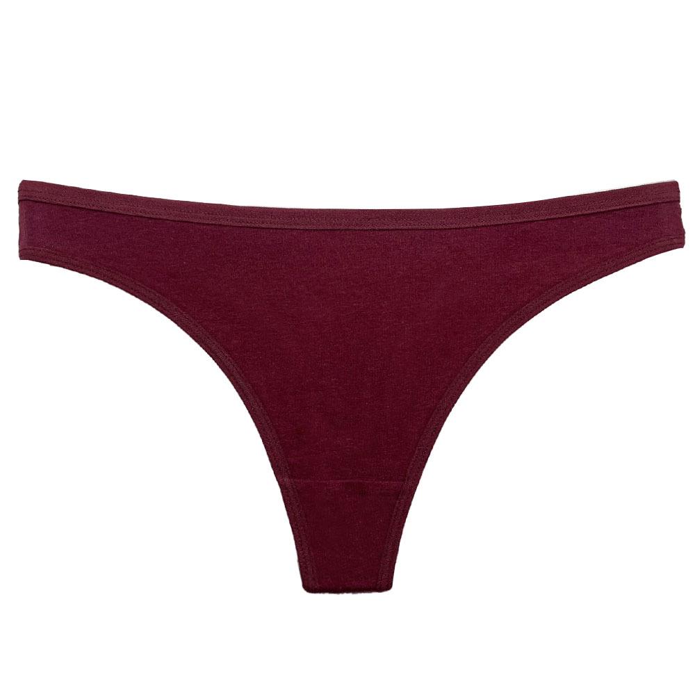 Damen 95% Baumwolle Atmungsaktive Low-Waist Yoga-Tangas