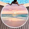 Hawaiian Beach Round Beach Blanket Soft Natural Scenery Beach Towel,Absorbent Sand Free Quick Dry Pool Towel Portable Picnic Mat