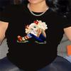 Spot Women's Summer T-Shirt Printed Fashion Casual Cute Short Sleeve Women's Eye Printed Short Sleeve T-Shirt