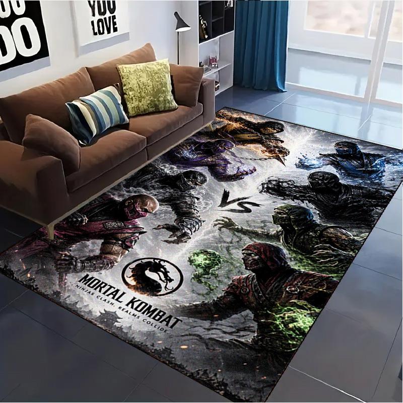 Game Mortal Kombat Carpet Rug for Living Room Bedroom Home Sofa Decoration,Kids play Non-slip Floor Mat
