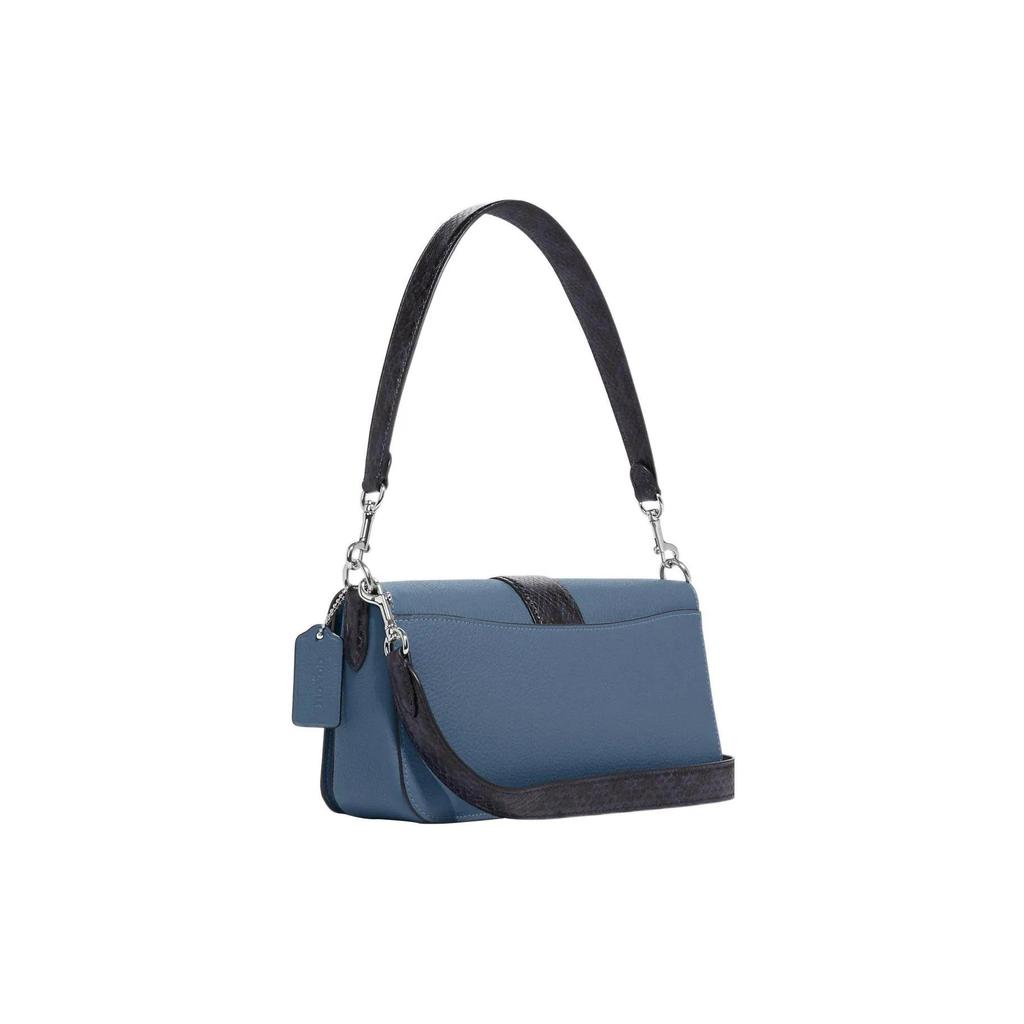 COACH Georgie Leather Shoulder Bag , Portable Crossbody Bag Women's Indigo (Unisex) Shoulder Bags CD322 SVUOI
