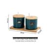 Qianxing Dark Green Ceramic Seasoning & Oil Pot Set
