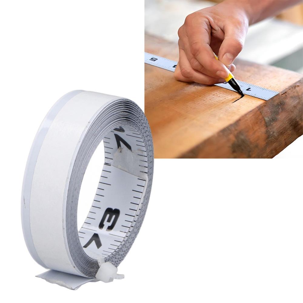 Carbon Steel Self Adhesive Tape Measure Left to Right Reading Imperial Scale Workbench Ruler Measuring Tape 72 Inch